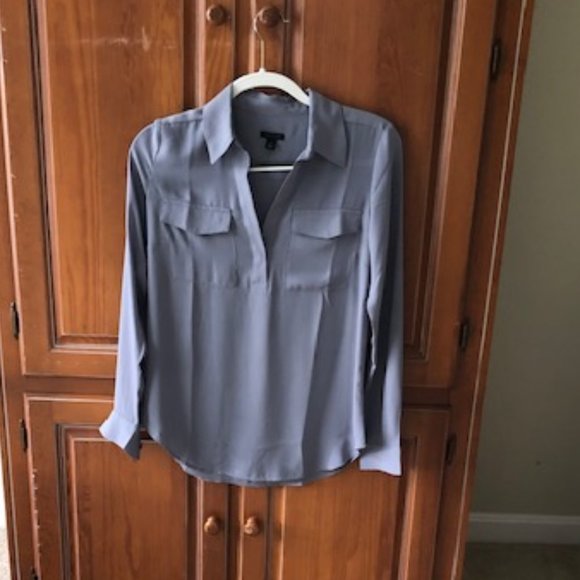 Ann Taylor Long Sleeve Camp Shirt 